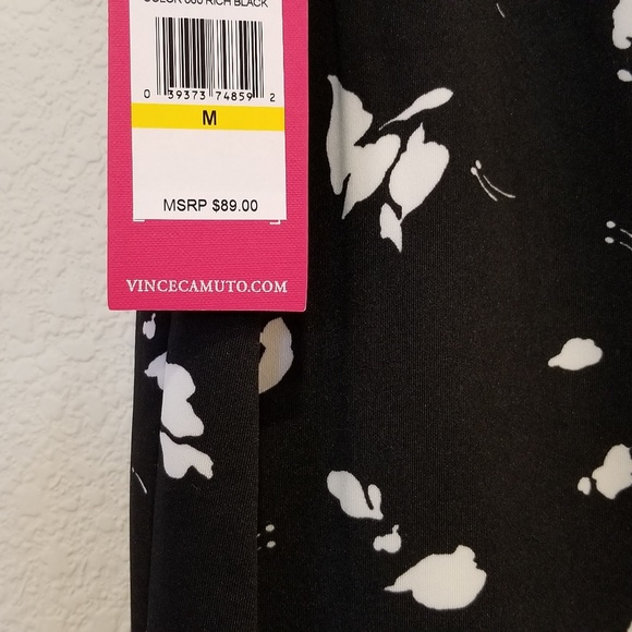 Vince camuto printed black/white midi skirt size M - Picture 5 of 5